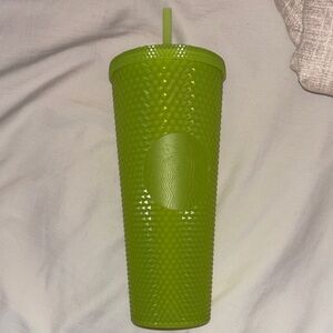 Starbucks Neon Green Textured Tumbler